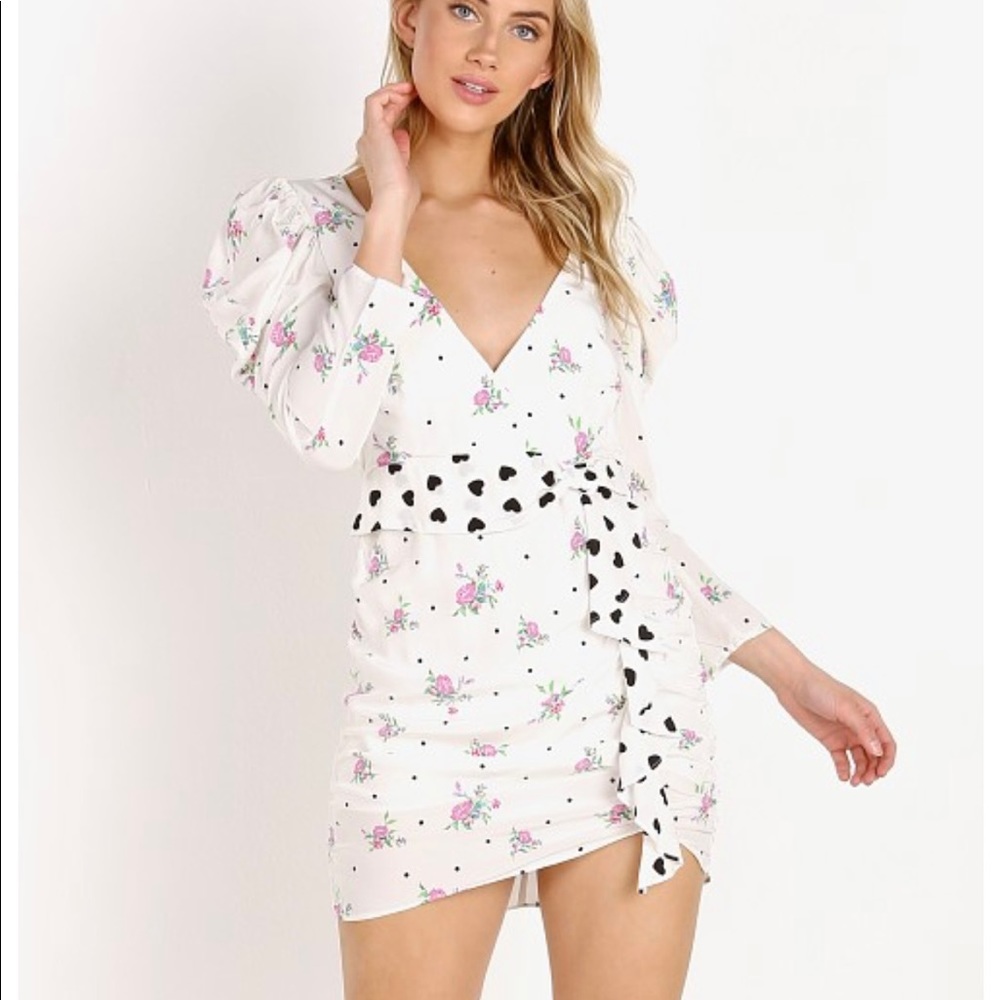 For Love and Lemons Mabel Mini Dress White